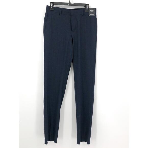 NORDSTROM Men's Tech Smart Dress Pants 30R Blue Check Trim Fit Textured NWT - Picture 1 of 8